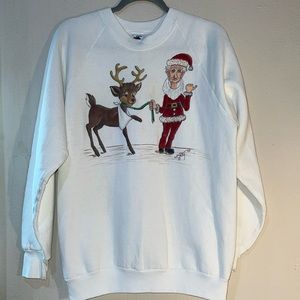VTG 92’ Christmas humor cartoon sweater